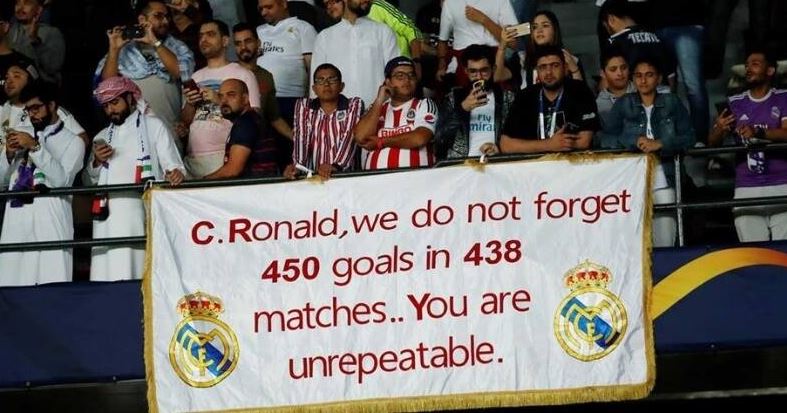 Adeptos do Real Madrid não se esqueceram de Ronaldo na conquista do Mundial de Clubes