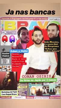 Conan Osíris brinca e cria própria capa de revista