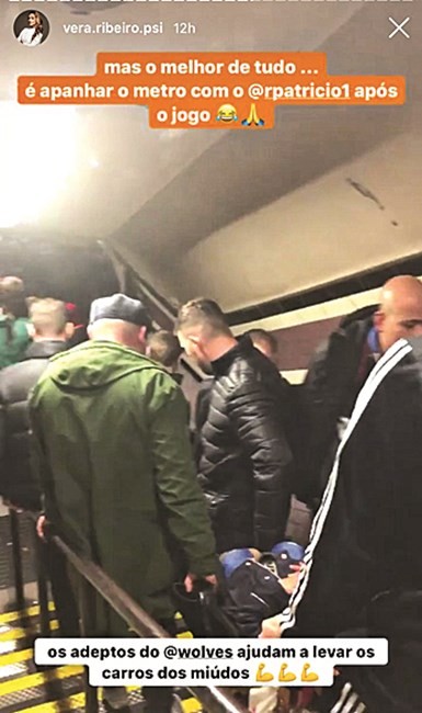 Rui Patrício surpreende adeptos ao regressar a casa de metro após jogo com Arsenal