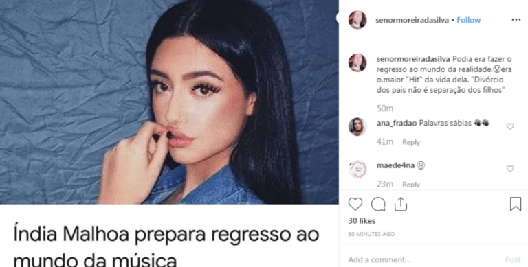 Nas redes sociais, ex-marido de Ana Malhoa manda indiretas à filha