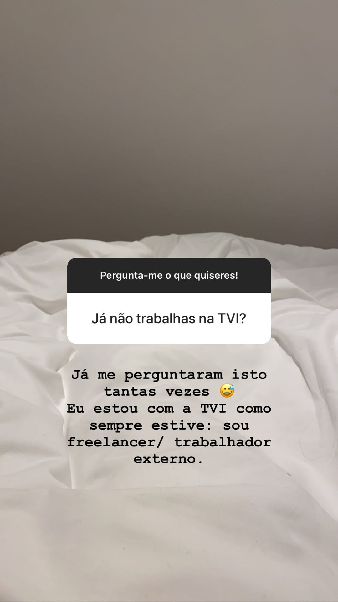 Olívia Ortiz esclarece: “Já não trabalhas na TVI?”