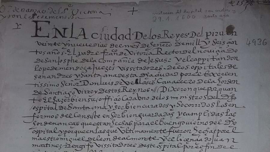 Português vende na Internet manuscrito peruano do século XVII que estava desaparecido