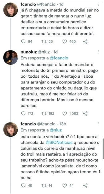 POLÉMICA SIC: Nuno Luz e Fernanda Câncio trocam insultos na internet