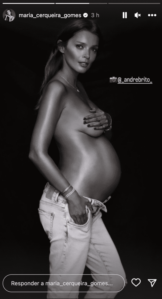 Maria Cerqueira Gomes partilha foto nua e grávida em homenagem ao seu filho
