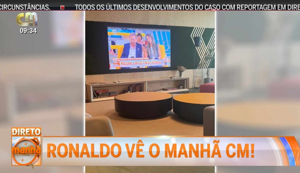 Cristiano Ronaldo assiste ao programa das manhãs da CMTV? Eis a prova!