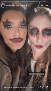 Maria Cerqueira Gomes arrasa com disfarce de Halloween