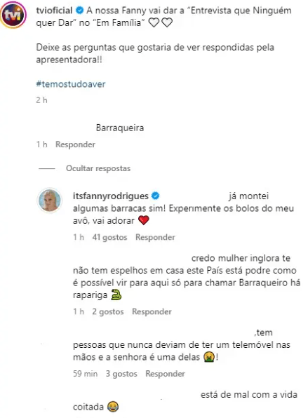 Fanny Rodrigues responde a critica: "Barraqueira!"